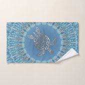 "Éclat de Tortue d'Argent" | Mandala Tropical (Serviette à main)