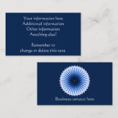 Éclat des cartes de visite de bleus (Devant / Derrière)