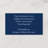 Éclat des cartes de visite de bleus (Devant)