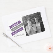 Éclat moderne Enregistrer les stickers Date (viole (Enveloppe)