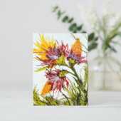 "Éclatant" la carte postale comportant l'art par (Debout devant)