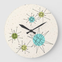 Éclats atomiques Iconiques Arrondi Mur Horloge