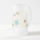 Éclats atomiques Iconiques Frosted Glass Mug (Devant droit)