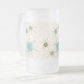Éclats atomiques Iconiques Frosted Glass Mug (Devant gauche)