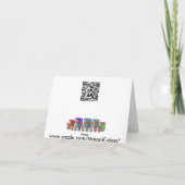 Éclats bleus motif, carte de note (Dos)