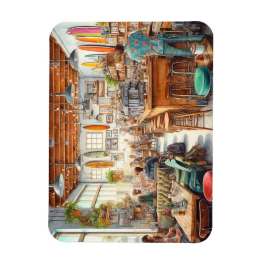 Eclectic Cafe in de Mok van San Diego Magneet (Verticaal)