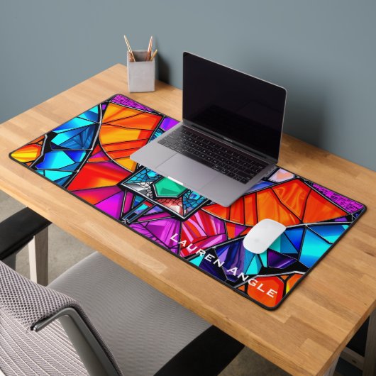 Eclectic Geometric Mosaic Tile Office (Bureau 2)