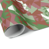 Eclectic Mod Retro Geometrisch Kerstpatroon Cadeaupapier (Rol Hoek)