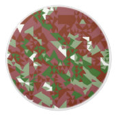 Eclectic Mod Retro Geometrisch Kerstpatroon Keramische Knop (Voorkant)