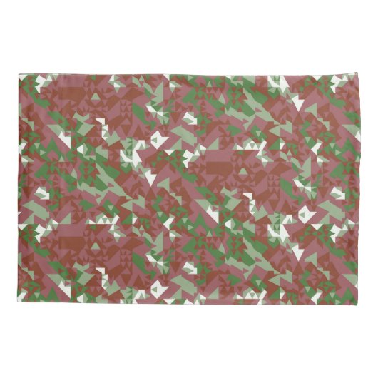 Eclectic Mod Retro Geometrisch Kerstpatroon Kussensloop (Achterkant-Links)