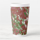 Eclectic Mod Retro Geometrisch Kerstpatroon Latte Mok (Voorkant)