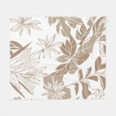 Eclectic Natural Terracotta Wildflower Rustic Boho Fleece Deken (Voorkant (Horizontaal))