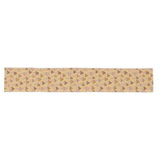 Eclectic Retro Runner Warm Tones & Funky Flair Lange Tafelloper (Horizontaal)