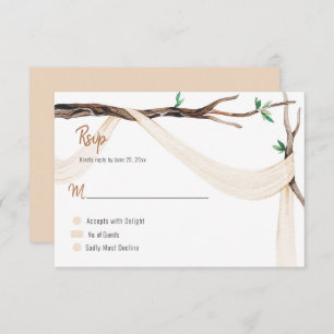 Eclectic Romance Tree Branch Beige Gauze RSVP