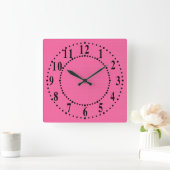 Eclectique rose Satin Look Horloge murale (Maison)
