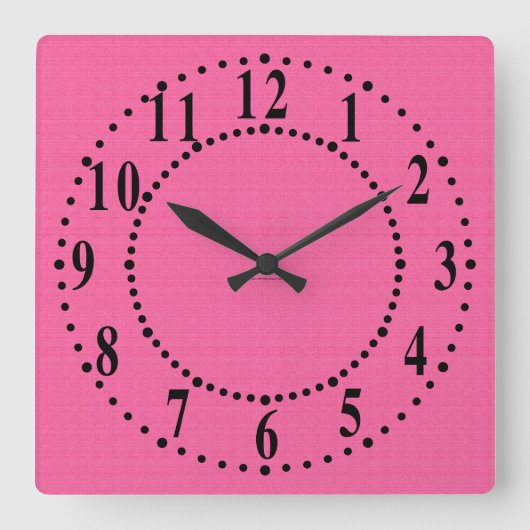 Eclectique rose Satin Look Horloge murale (Recto)