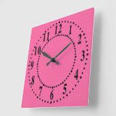 Eclectique rose Satin Look Horloge murale (Angle)