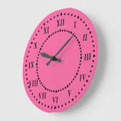 Eclectique rose Satin Look Roman Numéros Horloge m (Angle)