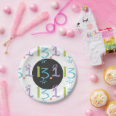 Eclectisch 13.1 half marathon thema papier Bord (Feest)