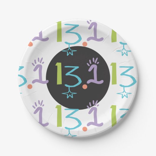 Eclectisch 13.1 half marathon thema papier Bord (Voorkant)