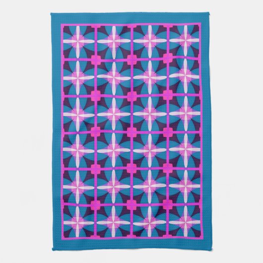 Eclectisch Boheems Kleurrijk Geometrisch ontwerp T Theedoek (Verticaal)