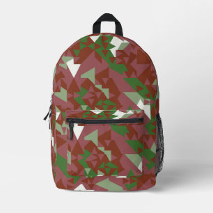 Eclectisch Mod Retro Geometrisch Kerstpatroon Bedrukte Rugzak