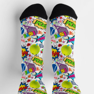 😍🤩Eclectisch tennis🎾 patroon Sokken