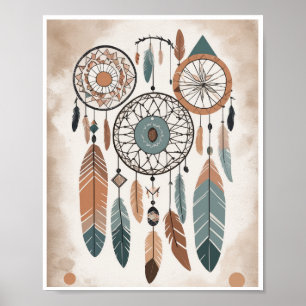 Eclectische Boho abstract kunst muur poster voor k