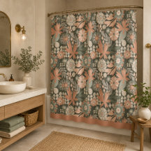 Eclectische Boho Terracotta Houtskool Botanische B
