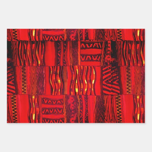 Eclectische cyber Kente op Kent Pattern sampler Inpakpapier Vel (Voorkant 2)