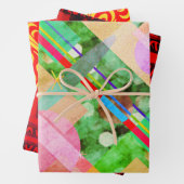 Eclectische cyber Kente op Kent Pattern sampler Inpakpapier Vel (In situ)