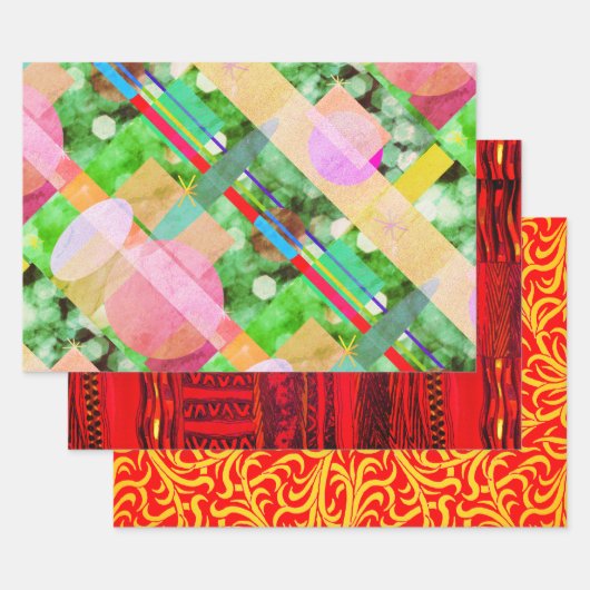 Eclectische cyber Kente op Kent Pattern sampler Inpakpapier Vel (Set)