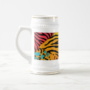 Eclectische dierenprints - Stein 22 oz Design Bierpul