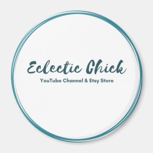 Eclectische Kies YouTube & Etsy Store Logo Magneet (Voorkant)