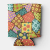 Eclectische Patchwork: Diverse Patroon Mix Blikjeskoeler (Voorkant)