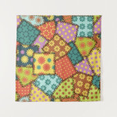 Eclectische Patchwork: Diverse Patroon Mix Wandkleed (Voorkant (horizontaal))