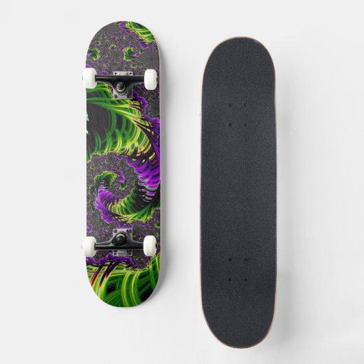 Eclectische psychedelische spiraal fractal Abstrac Skateboard (Voorkant)