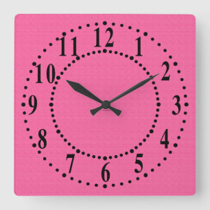 Eclectische Roze Satijn Look Muur Klok