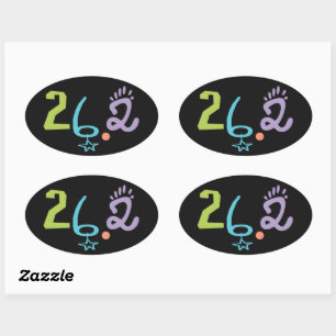 Eclectische Stickers van 26.2 marathon