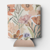 Eclectische Terracotta Wildflower Rustic Boho Spri Blikjeskoeler (Achterkant)