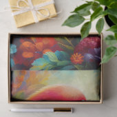 Eclectus Parrot Kleurrijke Bloemen Decoupage Tissuepapier (Geschenk)