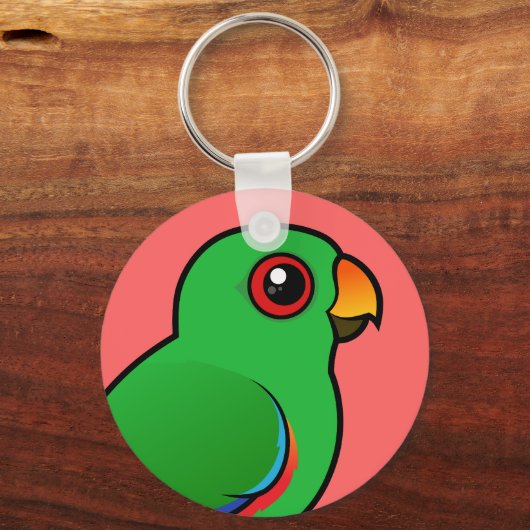 Eclectus Parrot-mannetje Sleutelhanger (Voorkant)