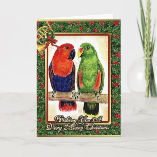 Eclectus Parrots la carte de Noël (Devant)