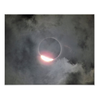 Éclipse 2017 Avec Bague De Diamant Impression Phot