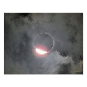 Éclipse 2017 avec la copie de photo de bague à