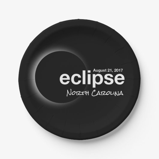 eclipse 2017 North Carolina Papieren Bordje (Voorkant)