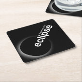 eclipse 2017 vierkante kartonnen onderzetter (Schuin)