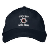 Eclipse 2019 Paaseiland Baseball Hat Geborduurde Pet (Voorkant)