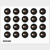Eclipse 2024 Arkansas totale eclips astronomie gra Ronde Sticker (Vel)