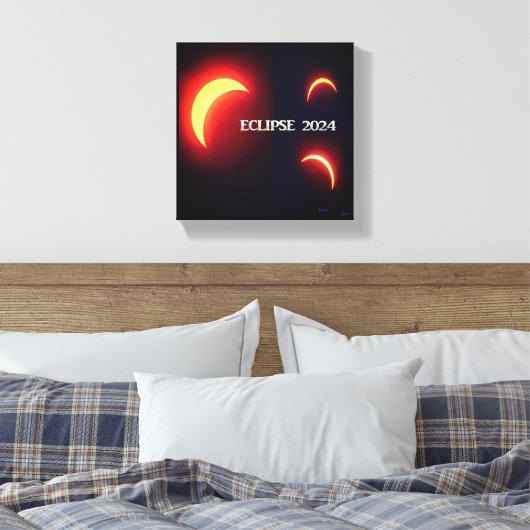 Eclipse 2024 canvas afdruk (Insitu (Slaapkamer))